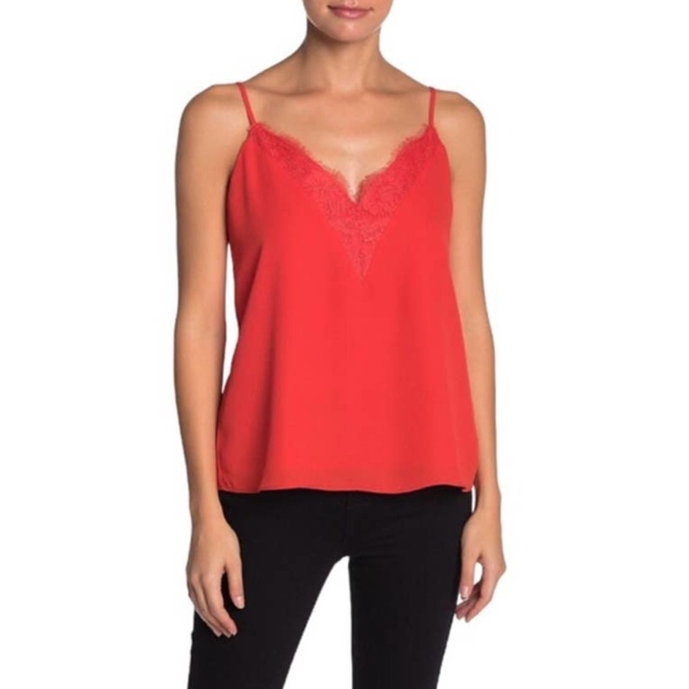 Socialite Fiery Red Lace Camisole - NWOT